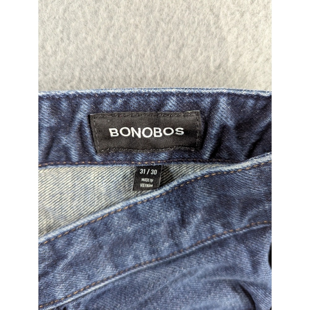 Bonobos Denim On A Mission Organic Cotton Jeans Mens 31x30 Dark Wash Straight - Picture 6 of 16